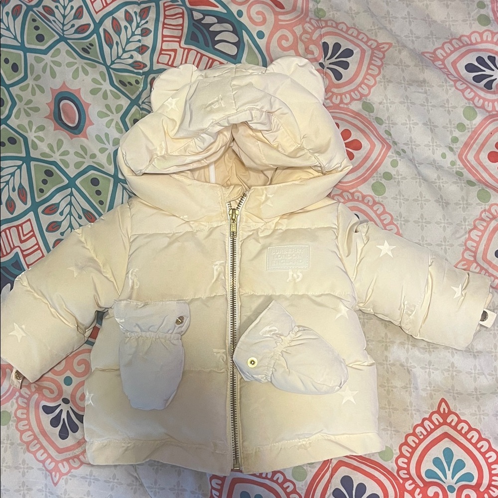 Burberry Cream Puffer Jacket